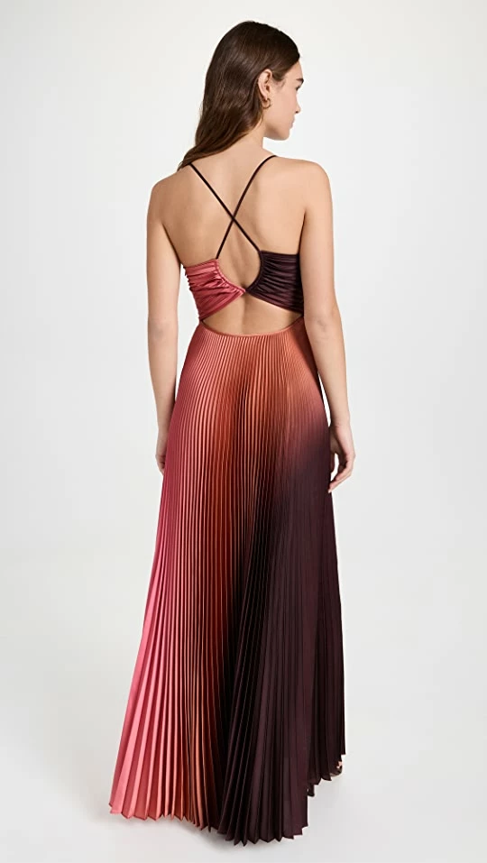 New ???? A.L.C. Ariya ???? Dress Pink/Chocolate ???? 2 New ???? A.L.C. Ariya ???? Dress Pink/Chocolate ???? - Image 2