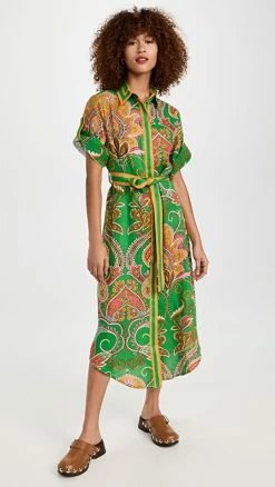 Best Sale ???? Alemais Marion ???? Shirtdress Emerald ????