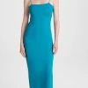 Top 10 ???? Alice + Olivia Nelle Spaghetti Strap Maxi ???? Dress Ocean Blue ⌛