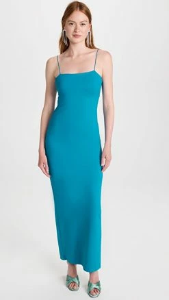 Top 10 ???? Alice + Olivia Nelle Spaghetti Strap Maxi ???? Dress Ocean Blue ⌛