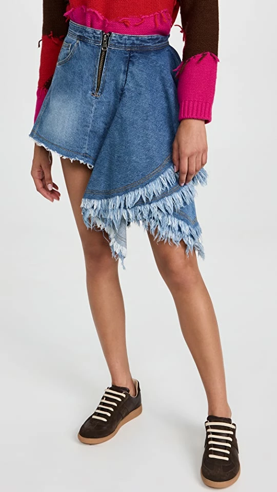 New ???? Andersson Bell Asymmetric Denim Frill ???? Skirt Blue ???? 1 New ???? Andersson Bell Asymmetric Denim Frill ???? Skirt Blue ????