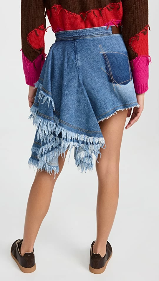 New ???? Andersson Bell Asymmetric Denim Frill ???? Skirt Blue ???? 2 New ???? Andersson Bell Asymmetric Denim Frill ???? Skirt Blue ???? - Image 2