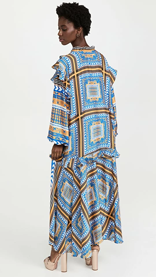 Best Pirce ⭐ ANYANGO MPINGA Lia Maxi ???? Dress Yellow/Blue ???? 2 Best Pirce ⭐ ANYANGO MPINGA Lia Maxi ???? Dress Yellow/Blue ???? - Image 2