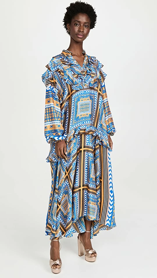 Best Pirce ⭐ ANYANGO MPINGA Lia Maxi ???? Dress Yellow/Blue ???? 1 Best Pirce ⭐ ANYANGO MPINGA Lia Maxi ???? Dress Yellow/Blue ????