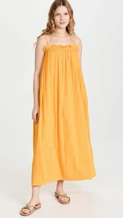 Best Pirce ✨ Apiece Apart Pina Spaghetti Maxi ???? Dress Mimosa ????