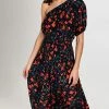 Outlet ???? Apiece Apart Marta One Shoulder Maxi ???? Dress Vibrant Floral ????