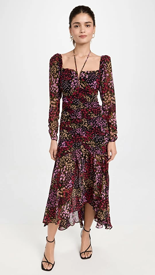 Best Sale ✨ ASTR The Label Athena ???? Dress Black Red Multi Floral ???? 1 Best Sale ✨ ASTR The Label Athena ???? Dress Black Red Multi Floral ????