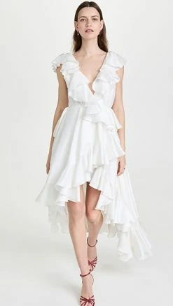 Top 10 ???? Azeeza Ollie Midi ???? Dress White ????