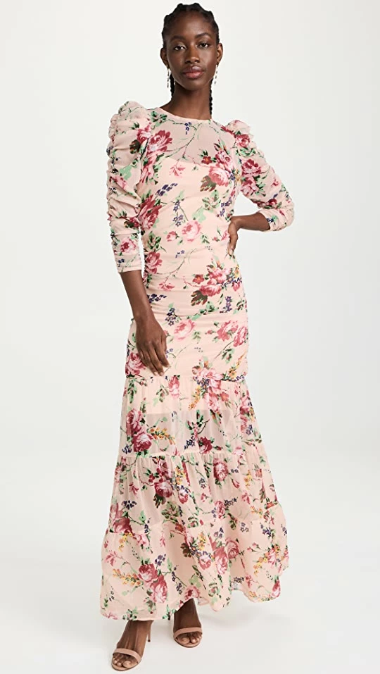 Discount ???? ByTiMo Chiffon Ruching ???? Dress Flora Pink ⌛ 1 Discount ???? ByTiMo Chiffon Ruching ???? Dress Flora Pink ⌛