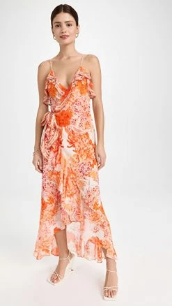 Wholesale ???? Camilla Long Wrap ???? Dress With Frill Dragon ???? Mother ????