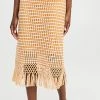 Hot Sale ???? Derek Lam 10 Crosby Emerie Fringe ???? Skirt Golden Orange ????