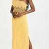 Buy ???? Christopher Esber Crochet One Shoulder ???? Dress Saffron ????