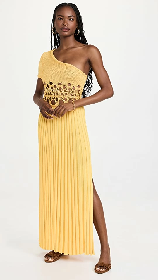 Buy ???? Christopher Esber Crochet One Shoulder ???? Dress Saffron ???? 1 Buy ???? Christopher Esber Crochet One Shoulder ???? Dress Saffron ????