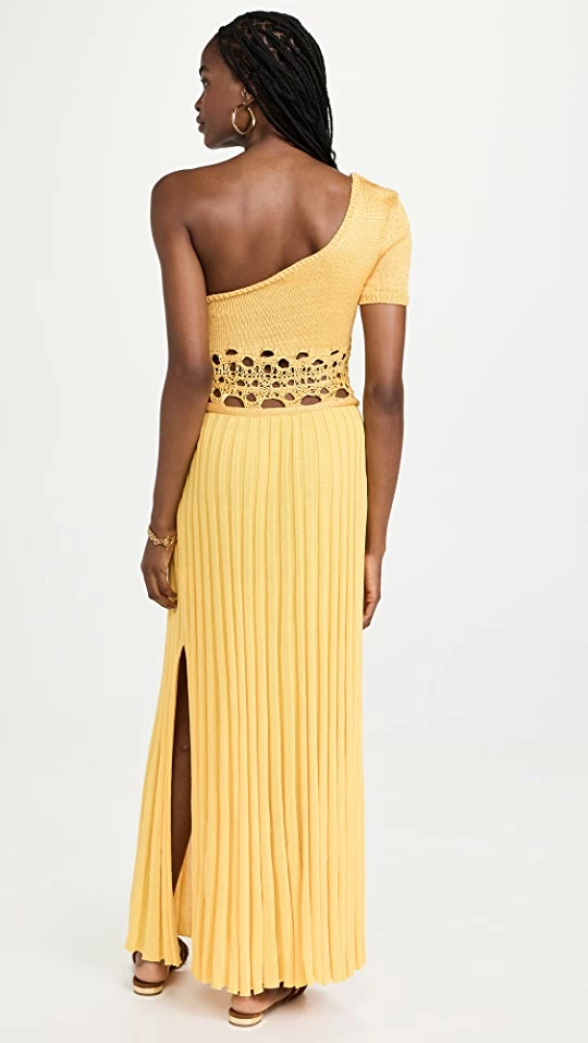 Buy ???? Christopher Esber Crochet One Shoulder ???? Dress Saffron ???? 2 Buy ???? Christopher Esber Crochet One Shoulder ???? Dress Saffron ???? - Image 2