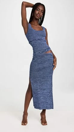 Promo ⭐ Christopher Esber Deconstruct Tank ???? Dress Denim Marle ????