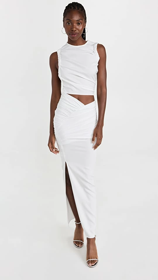 Outlet ???? Christopher Esber Christo Wrapped Tank ???? Dress White ❤️ 1 Outlet ???? Christopher Esber Christo Wrapped Tank ???? Dress White ❤️