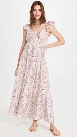 Outlet ✔️ English Factory Sweetheart Floral Maxi ???? Dress Cream Multi ????