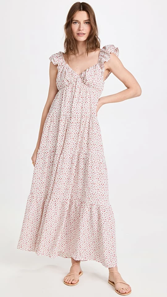 Outlet ✔️ English Factory Sweetheart Floral Maxi ???? Dress Cream Multi ???? 1 Outlet ✔️ English Factory Sweetheart Floral Maxi ???? Dress Cream Multi ????