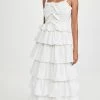 Cheapest ???? English Factory Ruffle Tiered Maxi ???? Dress White ????
