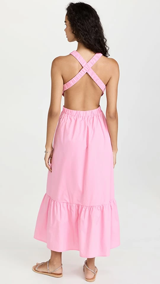 New ???? English Factory Elastic Detail Sleeveless ???? Dress Pink ???? 2 New ???? English Factory Elastic Detail Sleeveless ???? Dress Pink ???? - Image 2