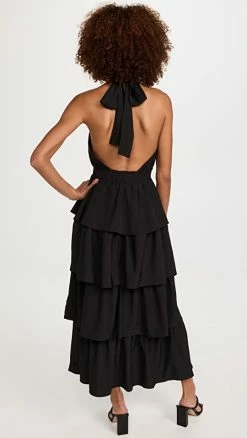 Budget ???? Endless Rose Crossed Halter Neck Tiered Maxi ???? Dress Black ❤️ -A.L.C. SHOP engli304481071b 1660251584646 2 1. UX540 . QL90