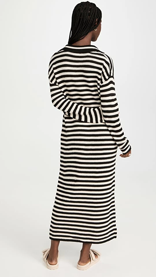 New ???? 525 STRIPE POLO ???? DRESS Black Multi ???? 2 New ???? 525 STRIPE POLO ???? DRESS Black Multi ???? - Image 2