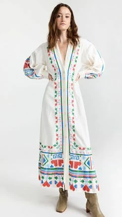 Best reviews of ???? FARM Rio Graphic Embroidery Maxi ???? Dress Off-White ????