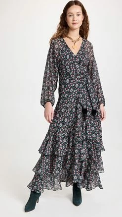 Promo ???? Figue Frederica ???? Dress Ornate Floral True Blue ????