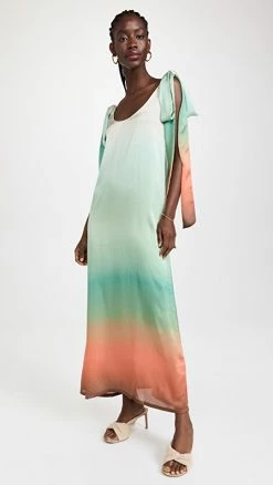 Promo ???? Fe Noel Bowtie Occasion ???? Dress Caribbean Horizon Print ????