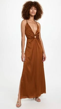 Outlet ???? Fame And Partners The Florence ???? Dress Rust ????