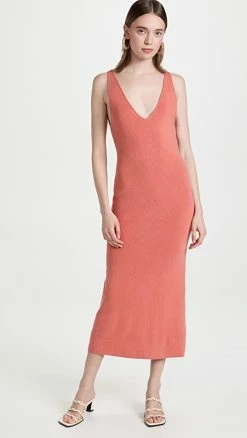 Cheap ???? Free People Daniela Sweater Midi ???? Dress Coral ❤️