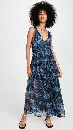 Coupon ???? Free People Julianna Maxi ???? Dress Navy Combo ????