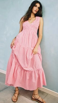 Best Sale ???? Free People Juno Maxi ???? Dress Guava Combo ????