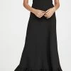 Outlet ???? GANNI Heavy Crepe Maxi ???? Dress Black ????
