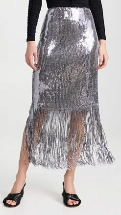Flash Sale ???? Glamorous Ladies ???? Skirt Silver Sequin Fringe ⌛
