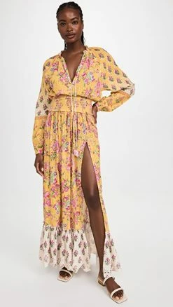 Best reviews of ✨ Hemant And Nandita Floral Long ???? Dress Canary Yellow ????