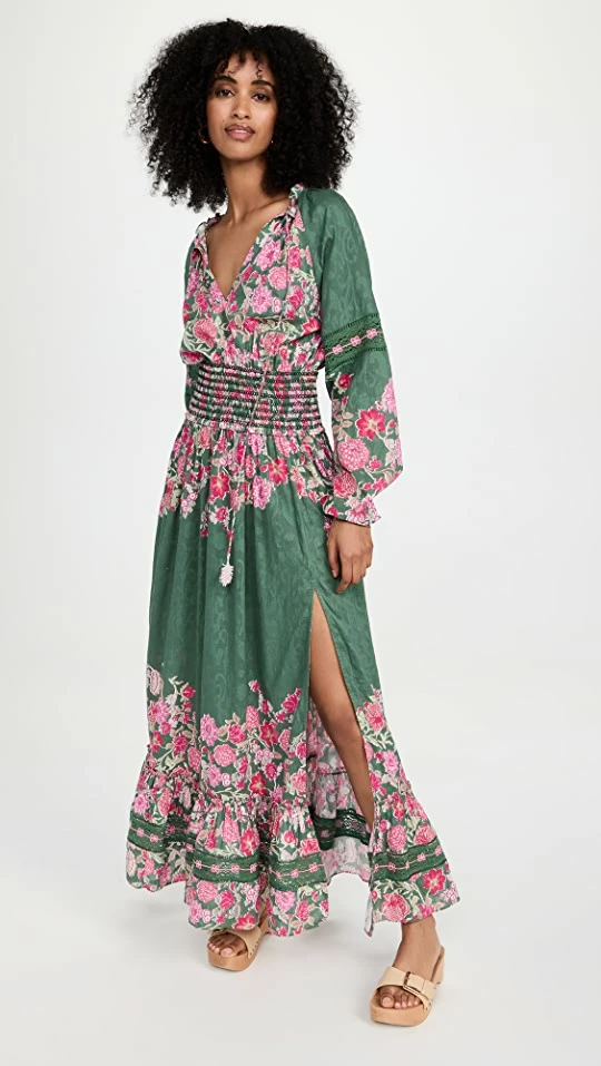 Best Sale ✔️ Hemant And Nandita Sabi Long ???? Dress Pine Green ???? 1 Best Sale ✔️ Hemant And Nandita Sabi Long ???? Dress Pine Green ????