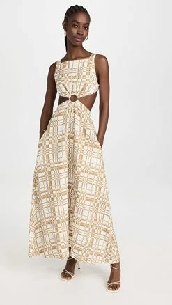 Buy ???? Hansen & Gretel Paros ???? Dress White Checker ✨