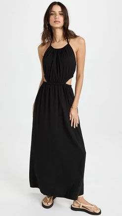 Flash Sale ❤️ MONROW Cut Out Halter ???? Dress Black ????