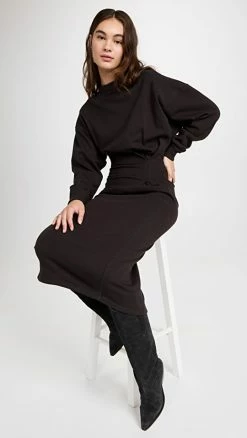 Best Pirce ❤️ Isabel Marant Étoile Meg ???? Dress Faded Black ✨