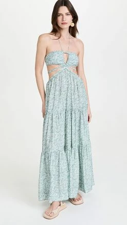 Best deal ???? Jonathan Simkhai Laurel Palm Leaf ???? Dress Palm Leaf Surf Print ⭐