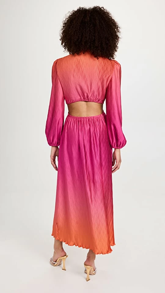 Deals ✨ Jonathan Simkhai Jaelyyn Ombre Plisse Cover Up Cut Out ???? Dress Tangerine Ombré ???? 2 Deals ✨ Jonathan Simkhai Jaelyyn Ombre Plisse Cover Up Cut Out ???? Dress Tangerine Ombré ???? - Image 2