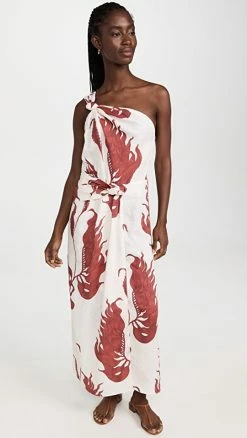 Best reviews of ???? Johanna Ortiz Southern Pacific Midi ???? Dress Algues Ecru/Tabasco ????