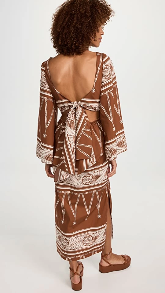 Best Sale ???? Johanna Ortiz Underwater Sanctuary Midi ???? Dress Ornaments Maya Ecru/Tabasco ✔️ 2 Best Sale ???? Johanna Ortiz Underwater Sanctuary Midi ???? Dress Ornaments Maya Ecru/Tabasco ✔️ - Image 2