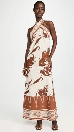 Flash Sale ✨ Johanna Ortiz Del Mare Maxi ???? Dress Yellow/ Rust ❤️