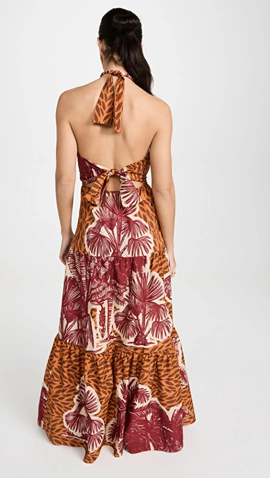 Cheapest ⭐ Johanna Ortiz Ritos De Duelo Maxi ???? Dress Toile Mustard Orange/Ecru/Wine ???? 2 Cheapest ⭐ Johanna Ortiz Ritos De Duelo Maxi ???? Dress Toile Mustard Orange/Ecru/Wine ???? - Image 2