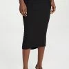 Hot Sale ???? James Perse Brushed Jersey Shirred Panel ???? Skirt Black ????
