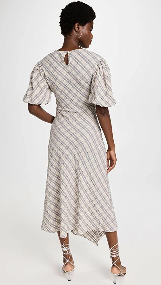 Best Pirce ???? Jonathan Simkhai STANDARD Marnie Washed Plaid ???? Dress Ceramic Plaid ???? 2 Best Pirce ???? Jonathan Simkhai STANDARD Marnie Washed Plaid ???? Dress Ceramic Plaid ???? - Image 2