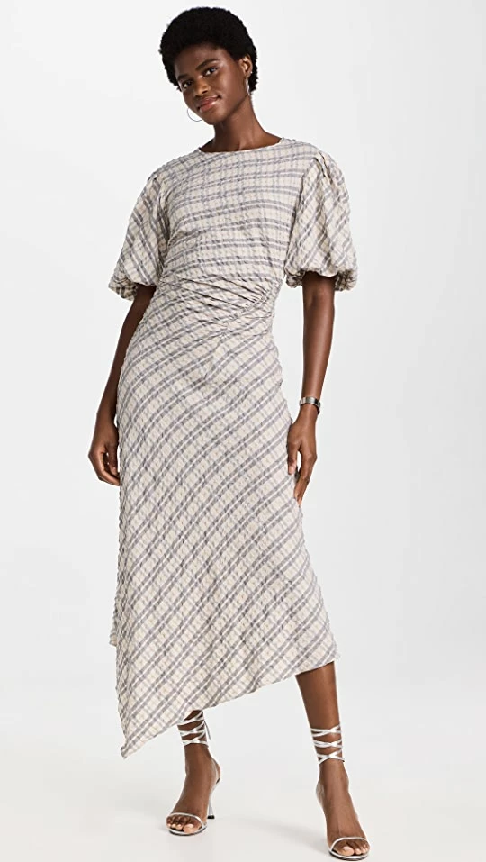 Best Pirce ???? Jonathan Simkhai STANDARD Marnie Washed Plaid ???? Dress Ceramic Plaid ???? 1 Best Pirce ???? Jonathan Simkhai STANDARD Marnie Washed Plaid ???? Dress Ceramic Plaid ????