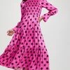 Cheapest ???? KITRI Petra Pink Retro Floral Shirred ???? Dress ????